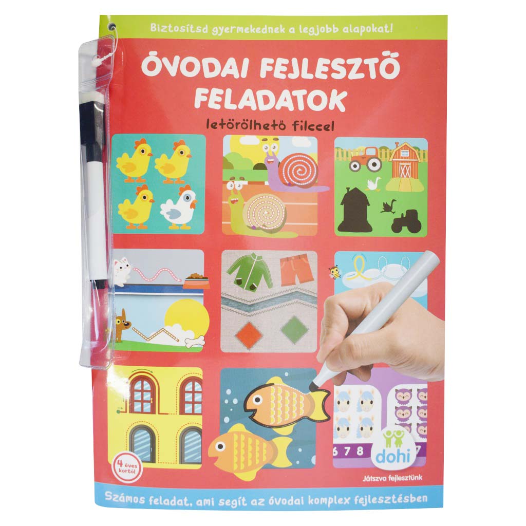 Przedszkolne zadania rozwojowe do zmazywania flamastrem - D-Toys zdjęcie 1