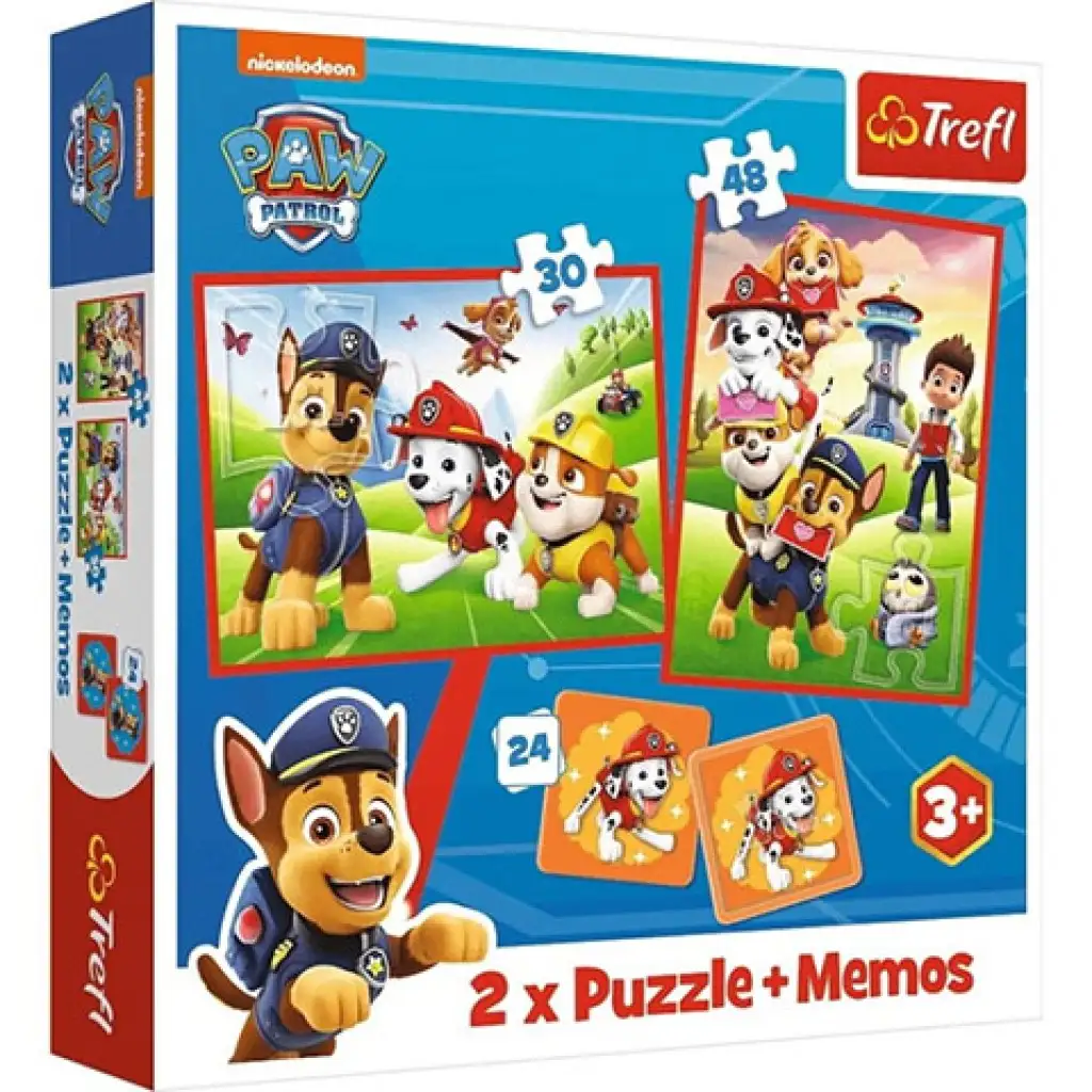 Paw Patrol 2 w 1 puzzel i gra pamięciowa - Trefl zdjęcie 1