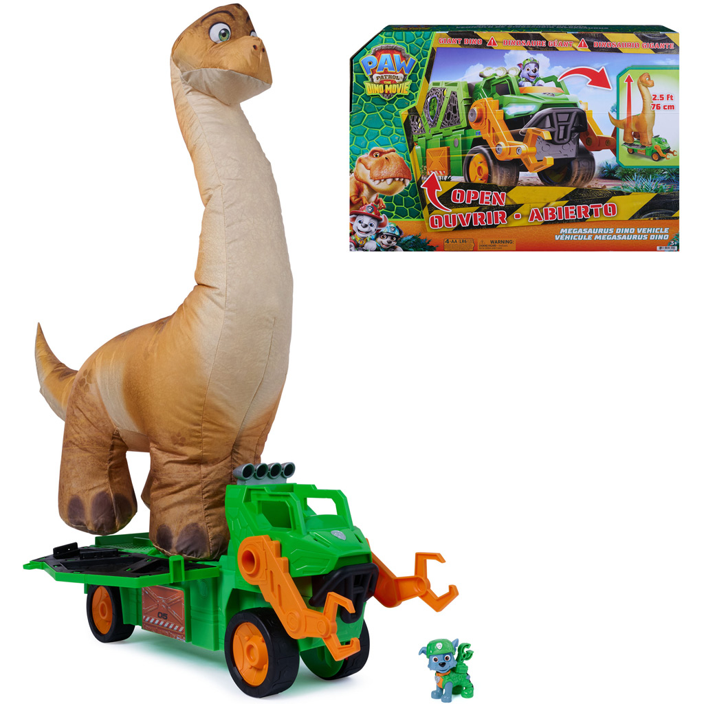 Psi Patrol Film Dino: Rocky Dino zjeżdżalnia z Megasaurusem – Spin Master zdjęcie 1