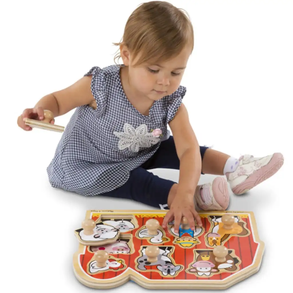 Puzzle drewniana forma farmy z uchwytem - Melissa & Doug zdjęcie 2