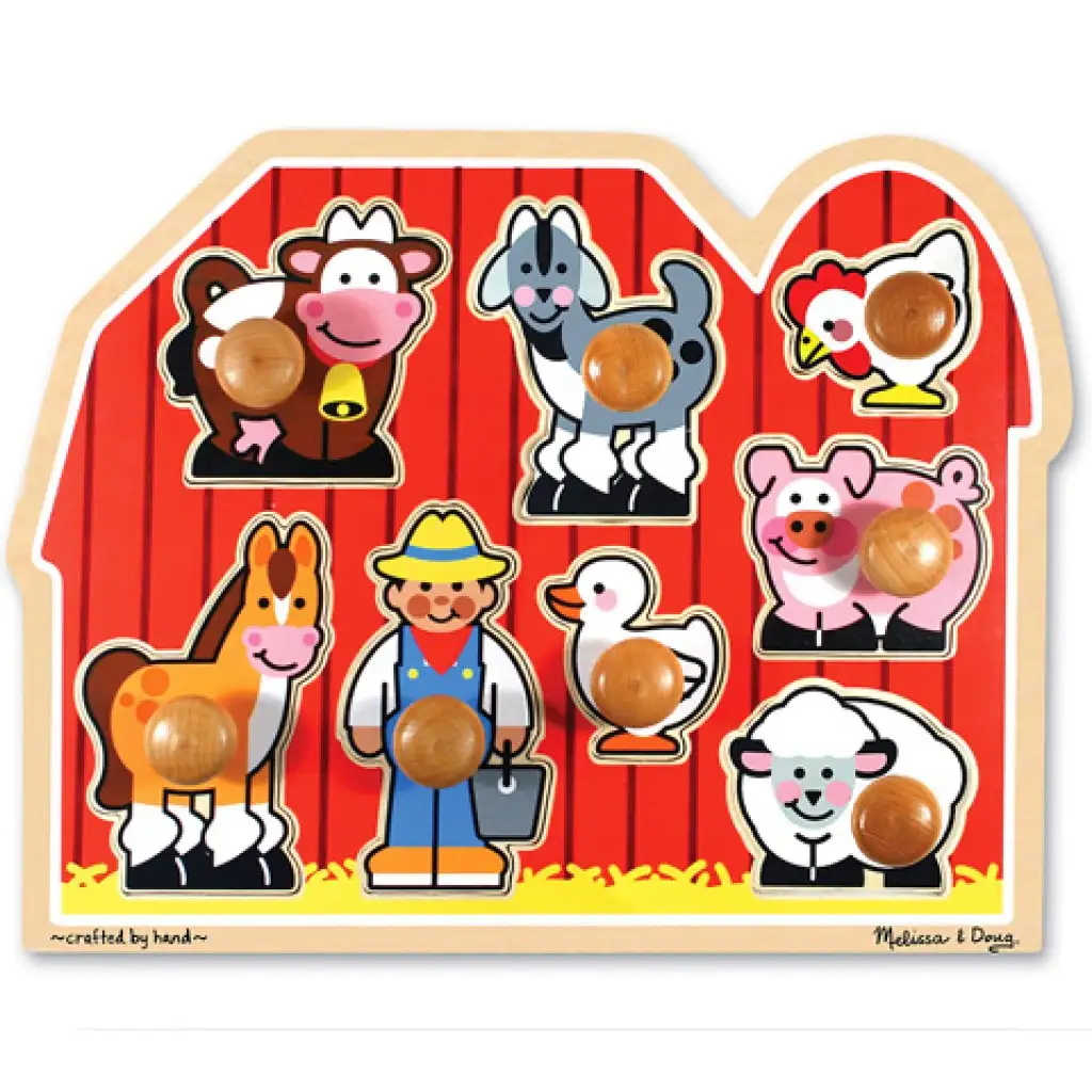 Puzzle drewniana forma farmy z uchwytem - Melissa & Doug zdjęcie 1