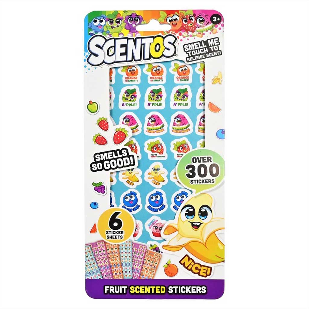 Scentos 6 arkuszy naklejek o zapachu owoców zdjęcie 1