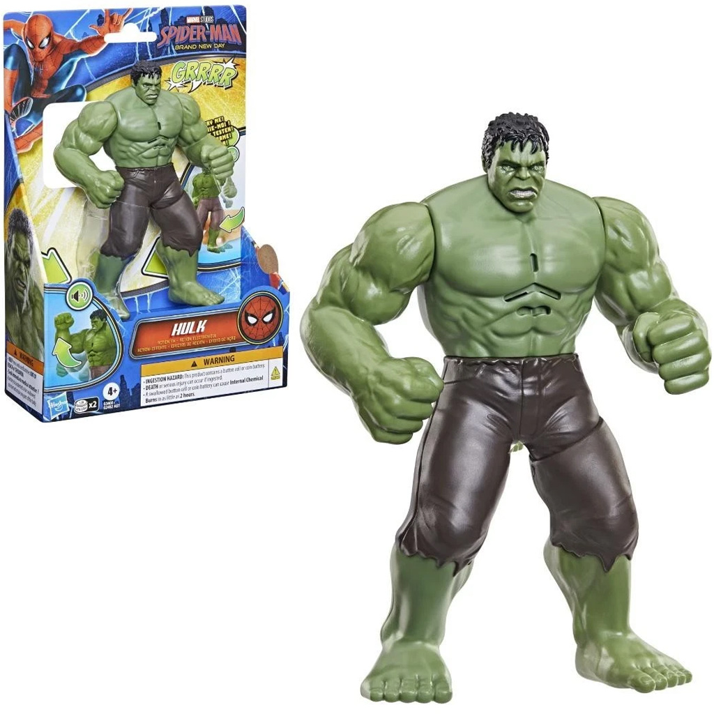 Spider-Man Nowy dzień: figura akcji Hulk z dźwiękiem 15cm - Hasbro zdjęcie 2