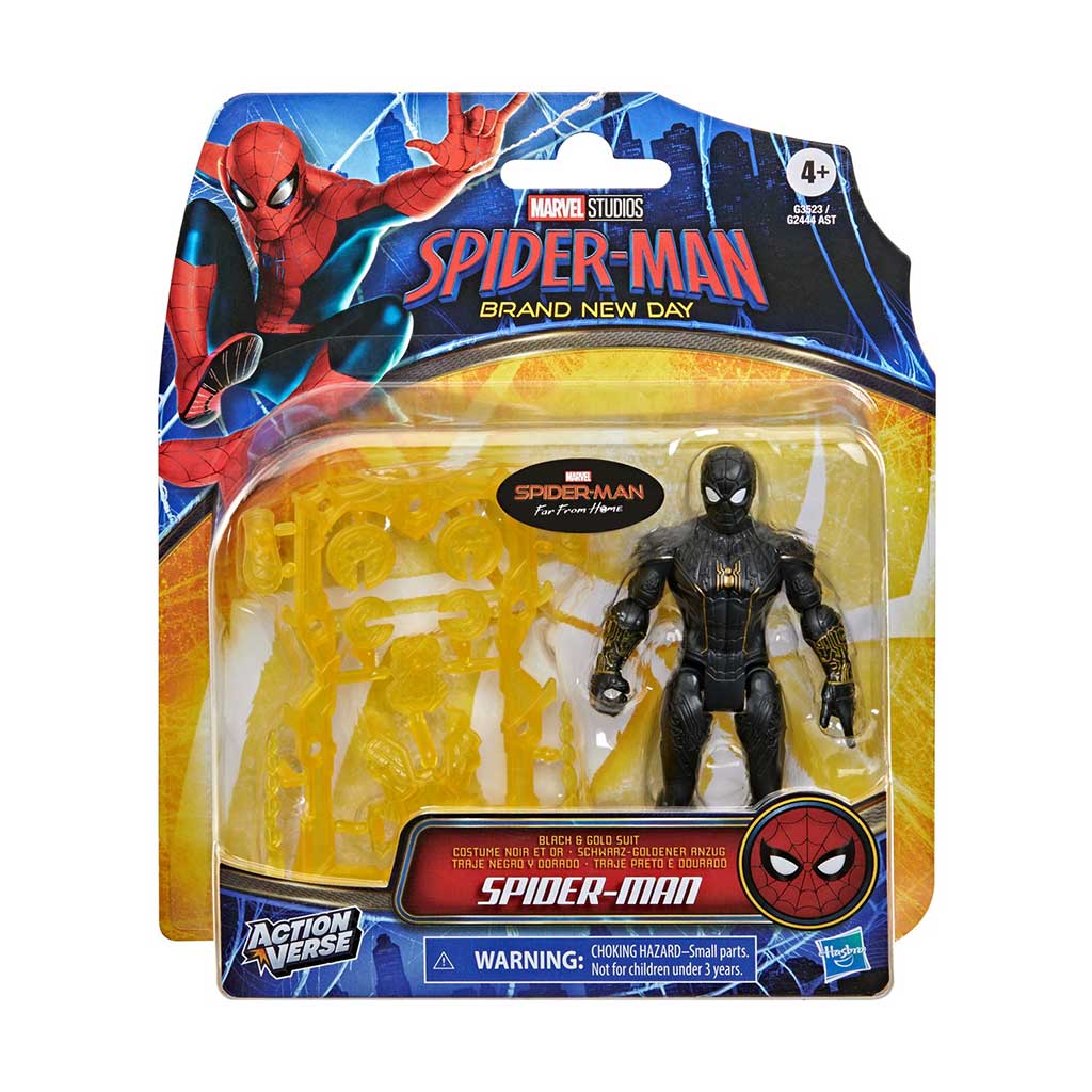 Spider-Man Nowy dzień: Spider-Man czarna-złota figura z akcesoriami 11cm – Hasbro zdjęcie 1
