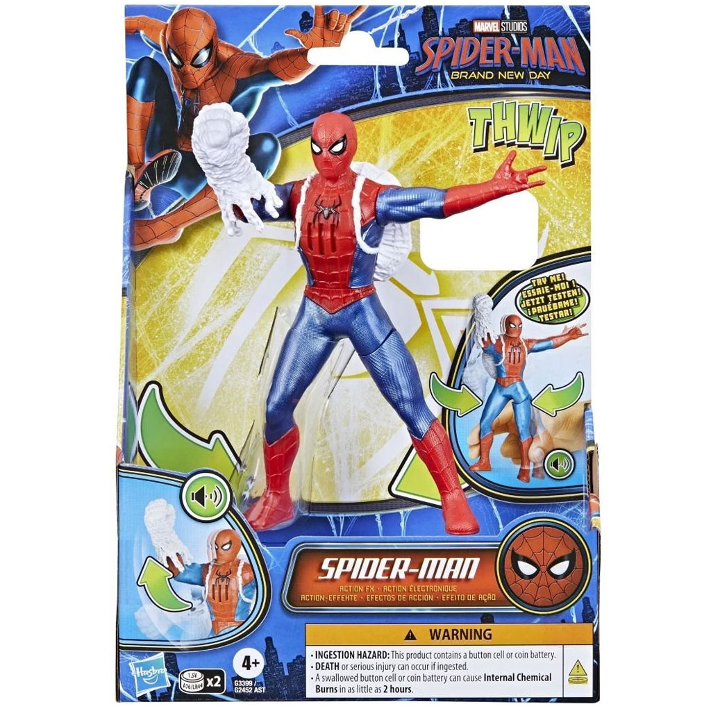 Spider-Man Nowy dzień: Spider-Man figurka akcji z dźwiękiem 15cm - Hasbro zdjęcie 1