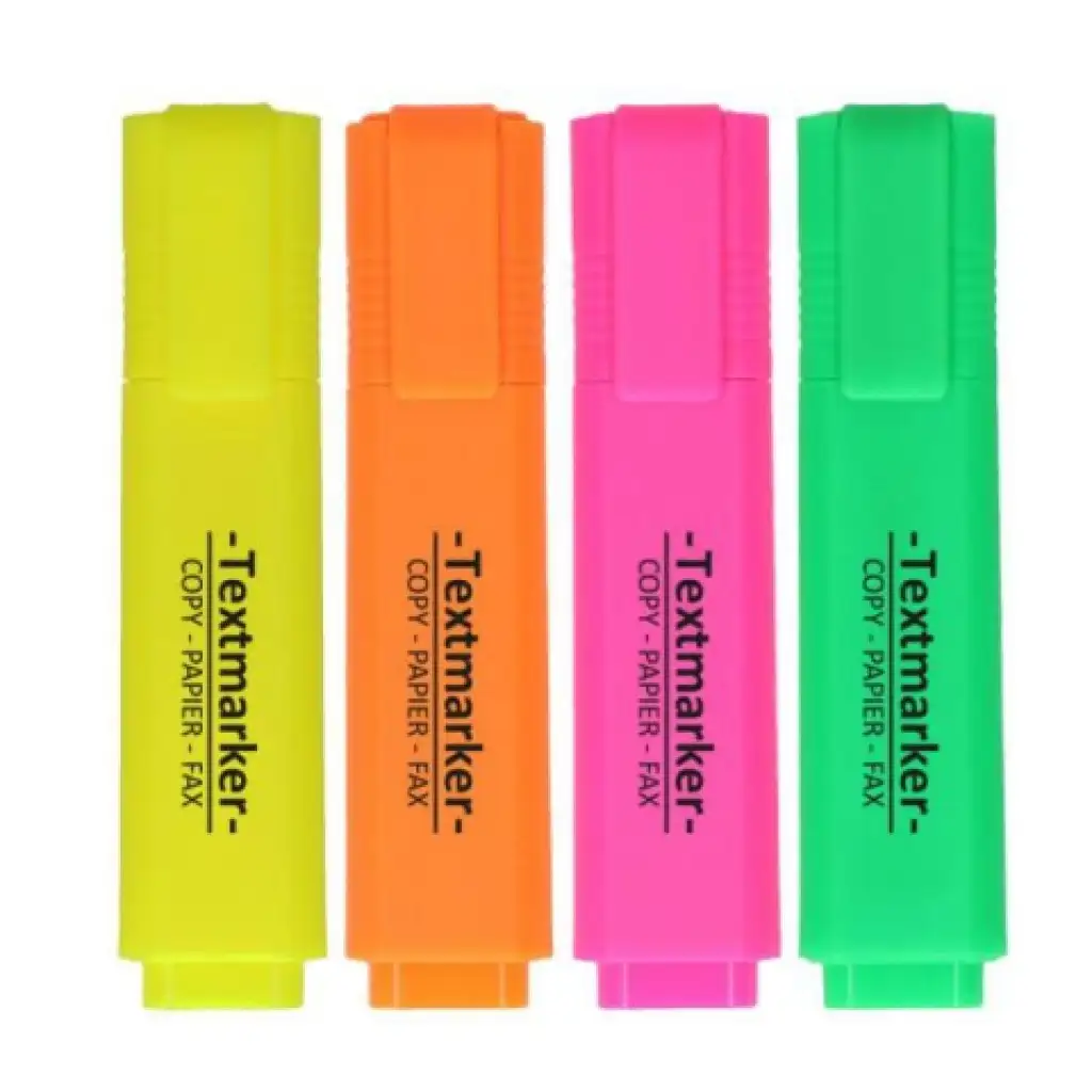 Spirit: Zestaw markerów neonowych 4szt. z końcówką ściętą 1-4mm zdjęcie 2