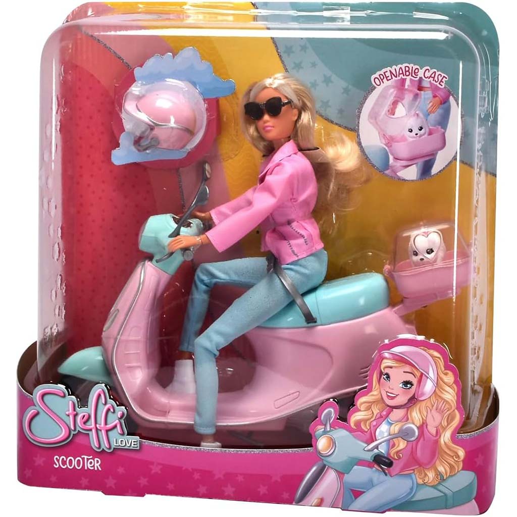 Steffi Love: Zestaw zabawkowy z lalką Steffi na skuterze - Simba Toys zdjęcie 1