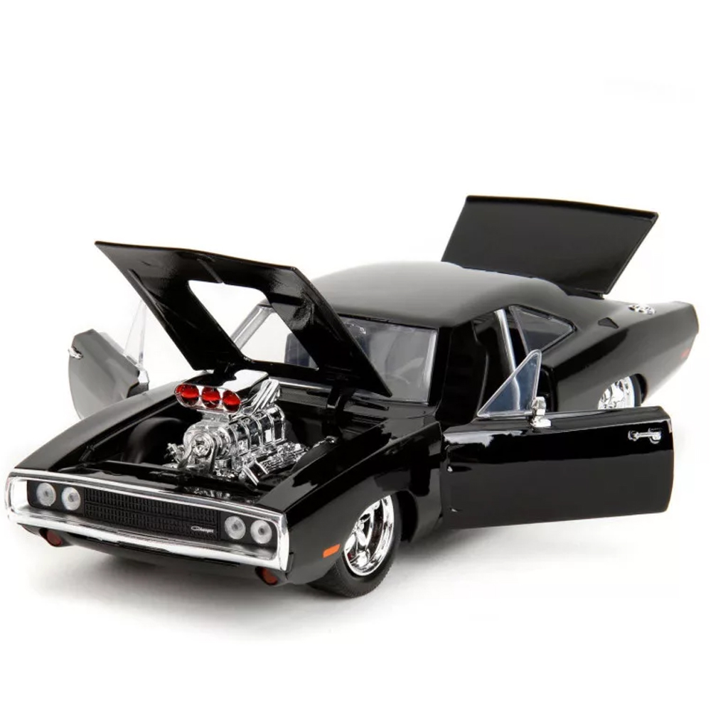 Szybcy i wściekli: 1970 Dodge Charger z kompresorem metalowy model samochodu 1/24 - Jada Toys zdjęcie 4