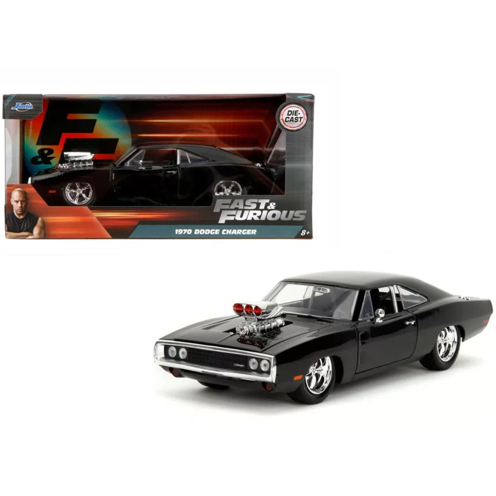 Szybcy i wściekli: 1970 Dodge Charger z kompresorem metalowy model samochodu 1/24 - Jada Toys zdjęcie 1
