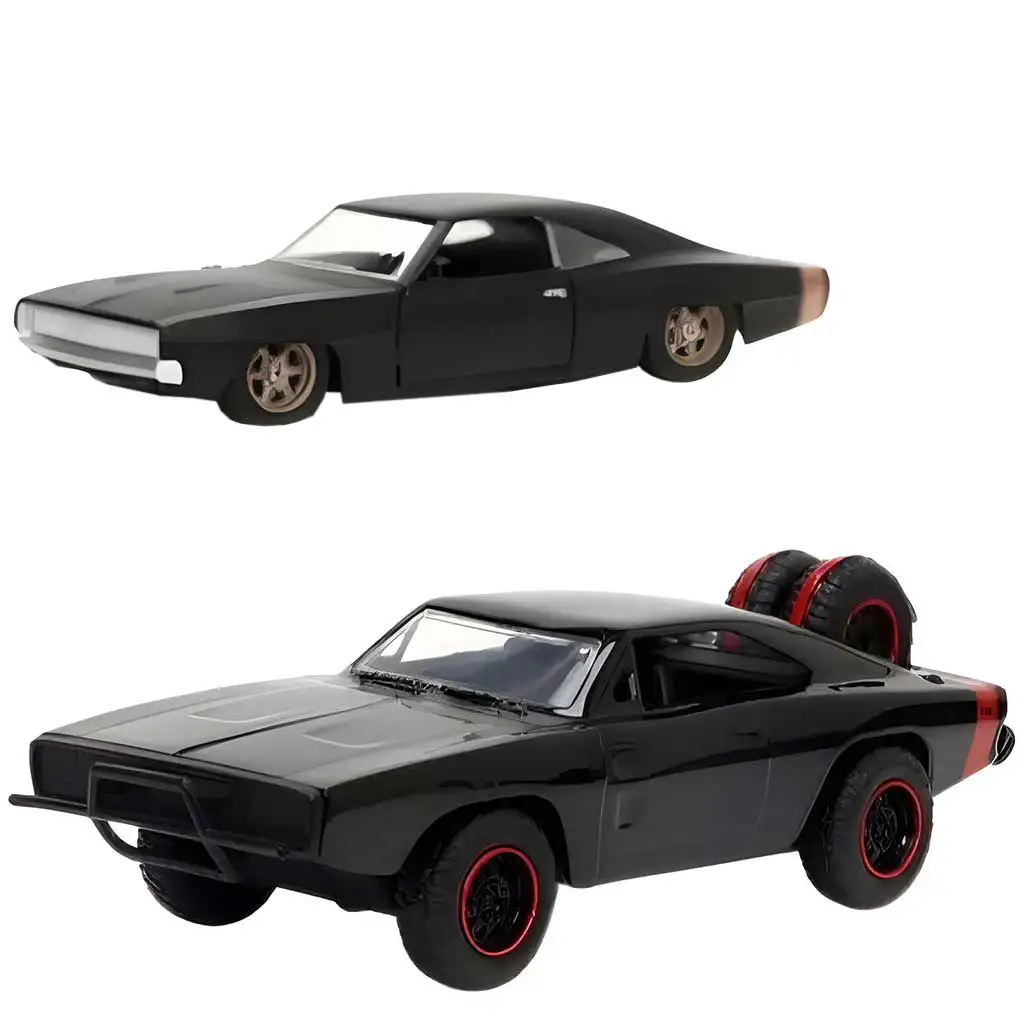Szybcy i wściekli: Dom Toretto Dodge Charger R/T 1970 & Dodge Charger Widebody 1968 metalowy samochód 2szt. w opakowaniu 1/32 13cm - Jada Toys zdjęcie 2
