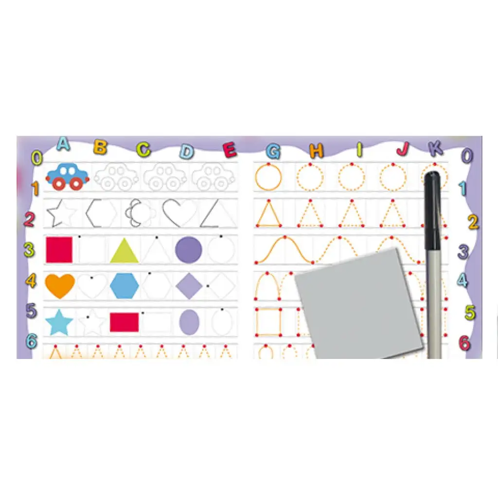 Tablica do rysowania z mazakiem do wycierania: Kształty - D-Toys zdjęcie 2
