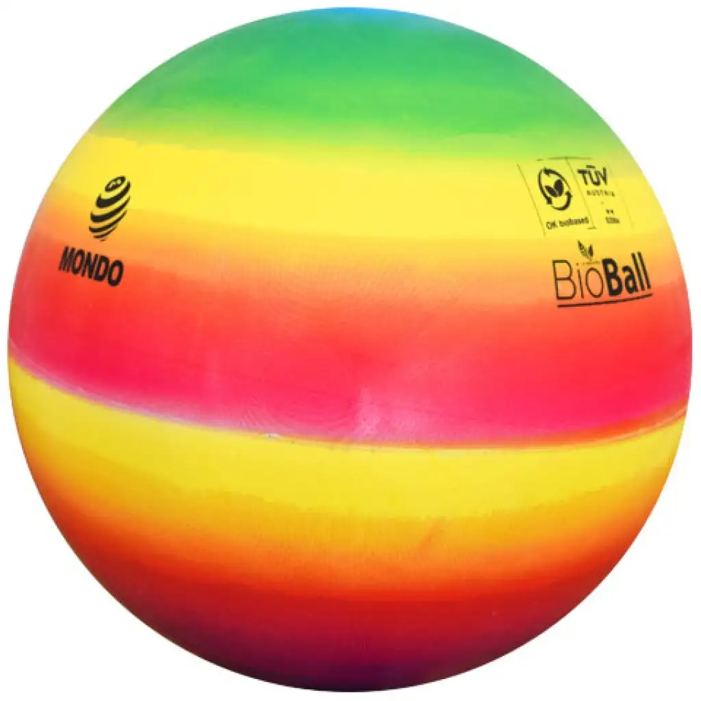 Piłka gumowa BioBall z wzorem tęczy 23cm zdjęcie 1