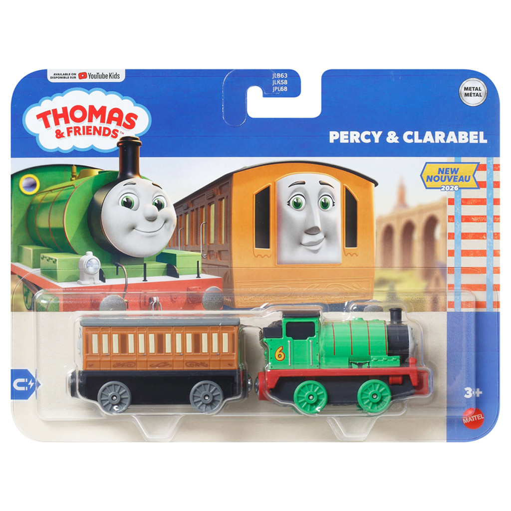 Thomas Deluxe Lokomotywa Zestaw Podwójny Percy & Clarabel - Mattel zdjęcie 1