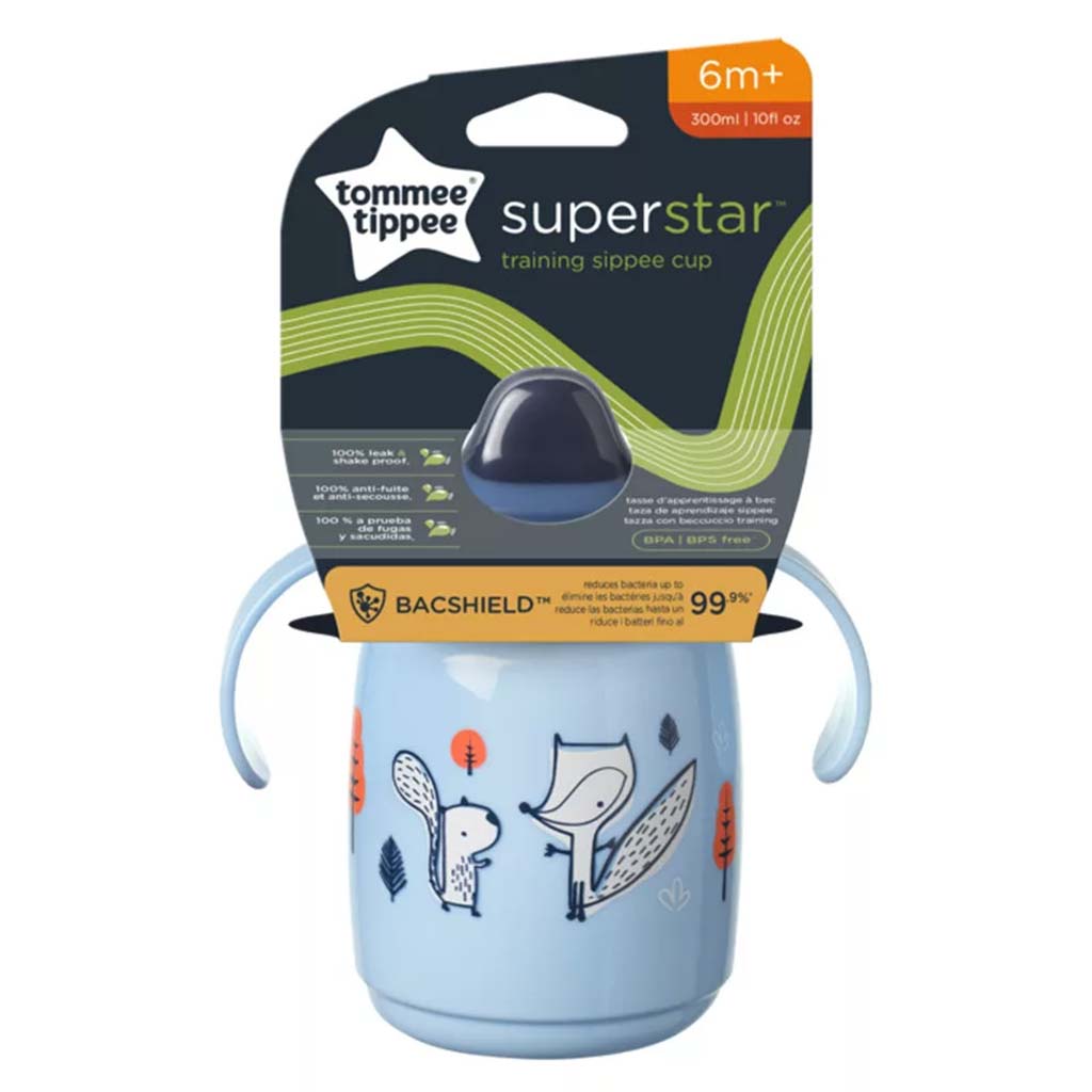 Tommee Tippee: Superstar Kubek niekapek niebieski 300ml (6 m+) zdjęcie 1