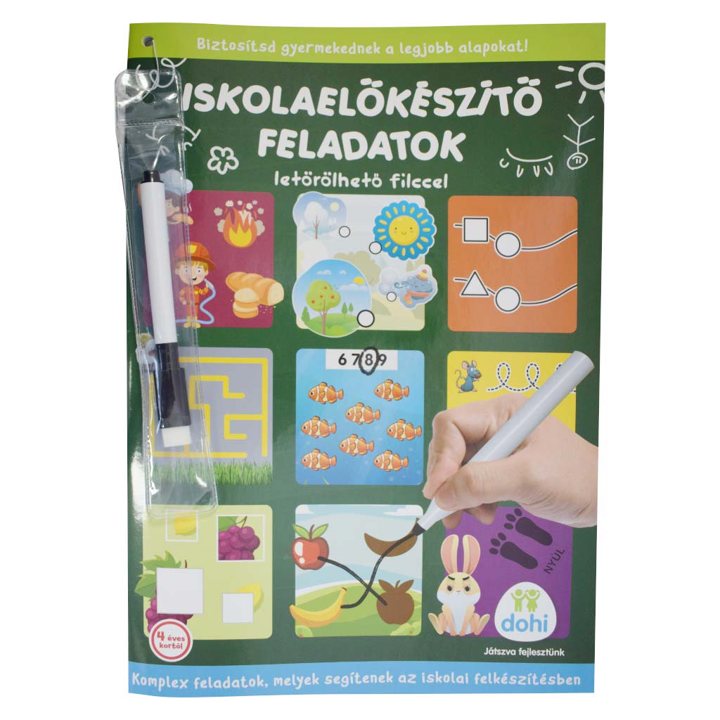Zadania przygotowujące do szkoły z mazakami do ścierania - D-Toys zdjęcie 1