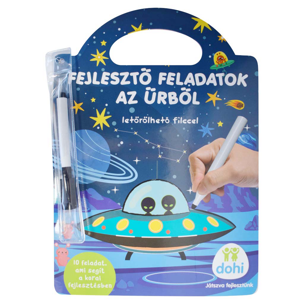 Zadania rozwojowe z kosmosu z zmywalnym pisakiem - D-Toys zdjęcie 1