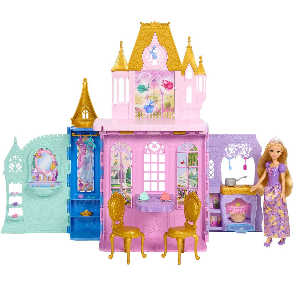 Zamek Księżniczek Disney z Lalką Roszpunką - Mattel zdjęcie 2