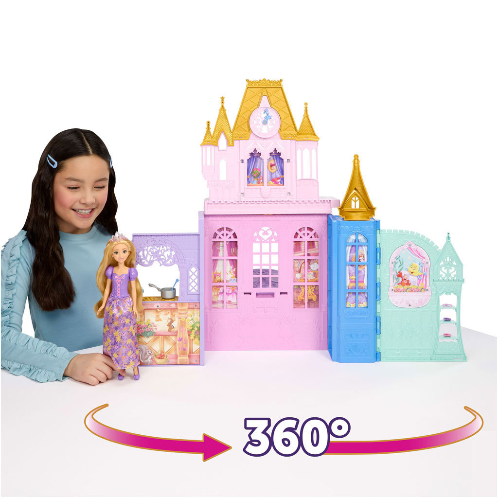 Zamek Księżniczek Disney z Lalką Roszpunką - Mattel zdjęcie 4