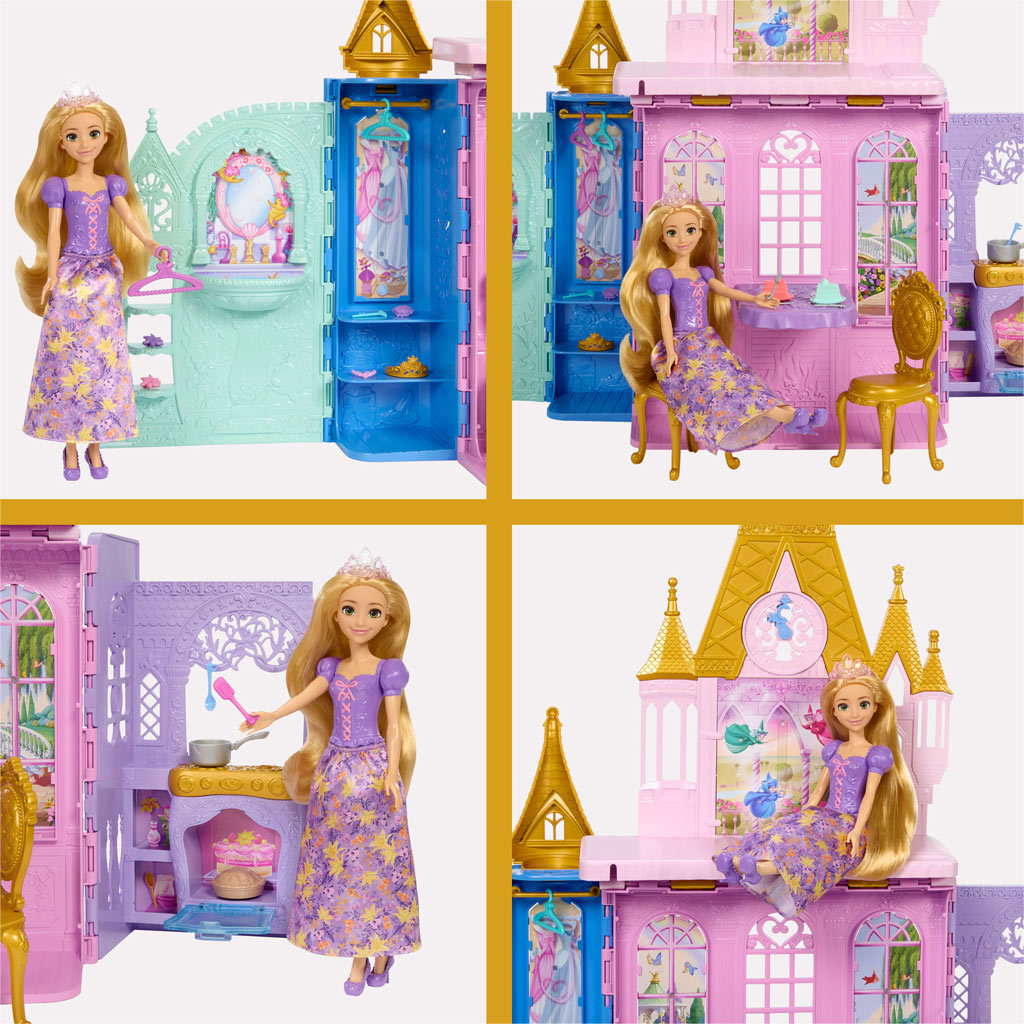 Zamek Księżniczek Disney z Lalką Roszpunką - Mattel zdjęcie 5