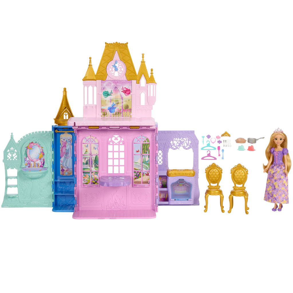 Zamek Księżniczek Disney z Lalką Roszpunką - Mattel zdjęcie 1