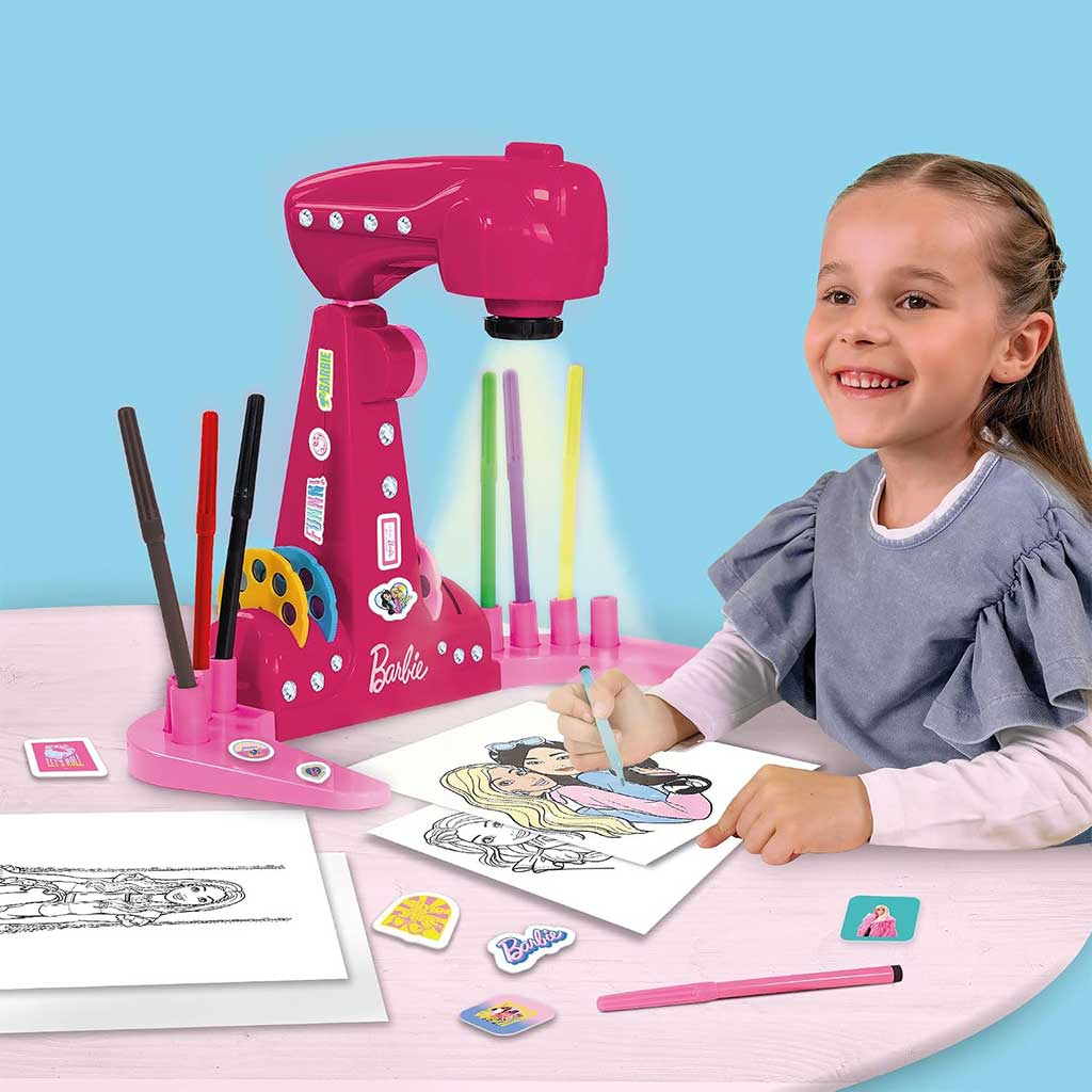 Zestaw kolorowanek z projektorem Barbie - Lisciani zdjęcie 2