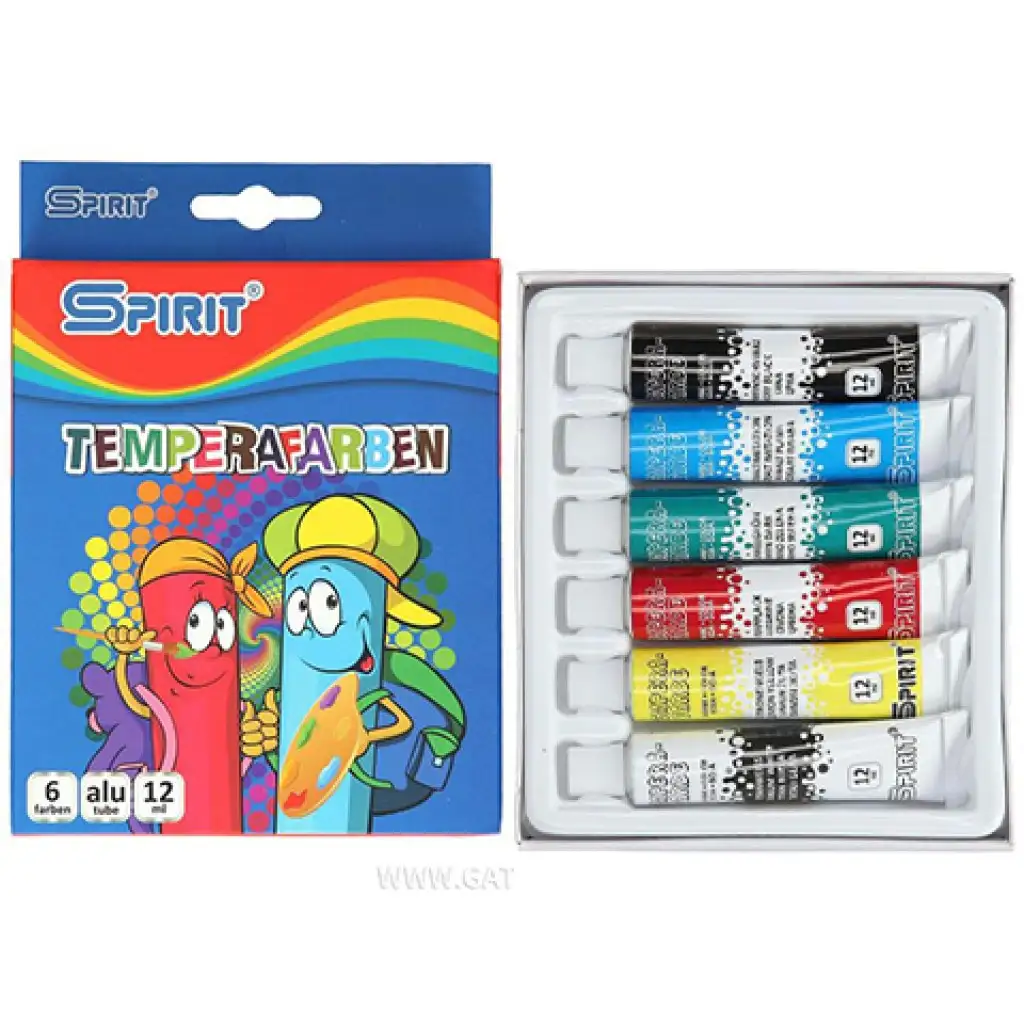 Zestaw farb temperowych 6x12ml zdjęcie 1