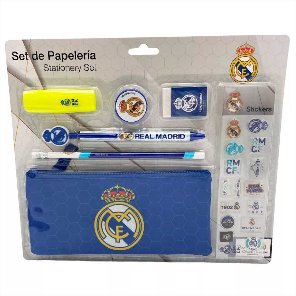 Zestaw przyborów biurowych Real Madrid z naklejkami zdjęcie 1