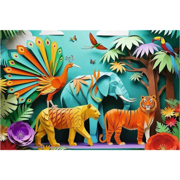 40. Rocznica - Paper Art: Dżungla, puzzle 160 elementów - Trefl zdjęcie 2