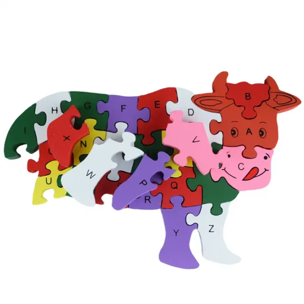 ABC - 123 krowa drzewo edukacyjne puzzle zdjęcie 2