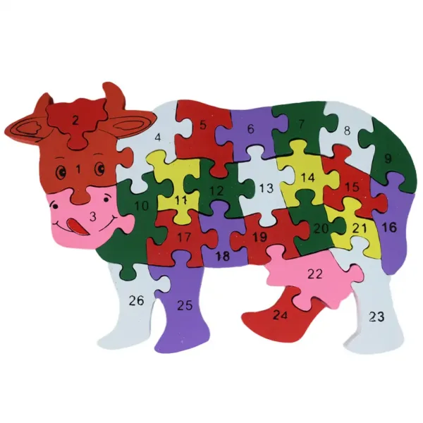 ABC - 123 krowa drzewo edukacyjne puzzle zdjęcie 3