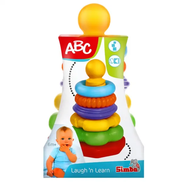 ABC kolorowa piramida z pierścieni 25 cm - Simba Toys zdjęcie 3