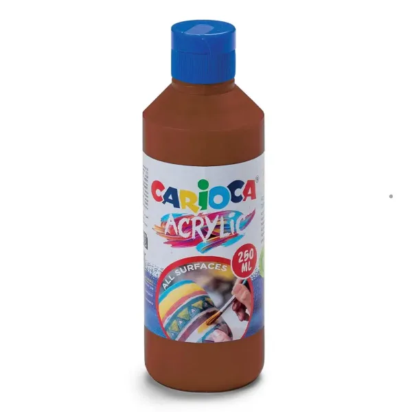 Acrylic 250ml farba akrylowa w kolorze brązowym - Carioca zdjęcie 1