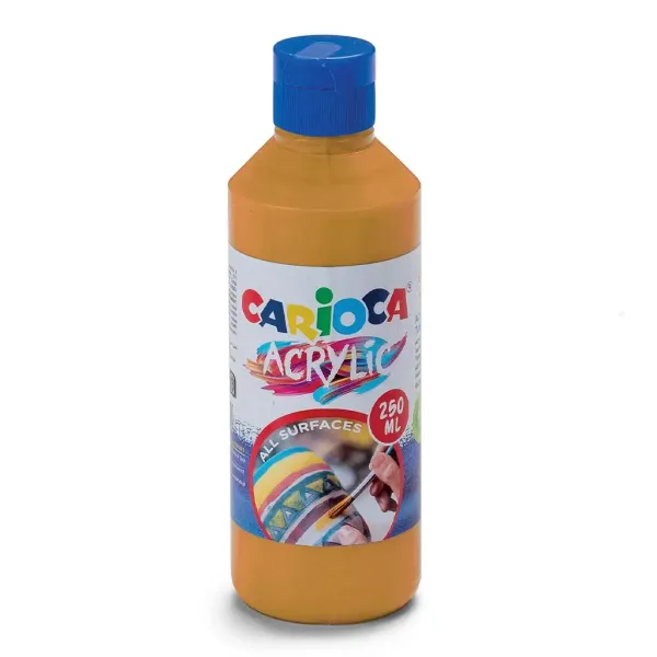 Acrylic 250ml farba akrylowa w kolorze złotym - Carioca zdjęcie 1