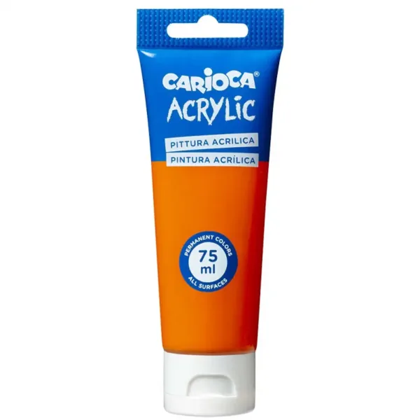 Acrylic 75ml akrylowa farba w kolorze pomarańczowym - Carioca zdjęcie 1