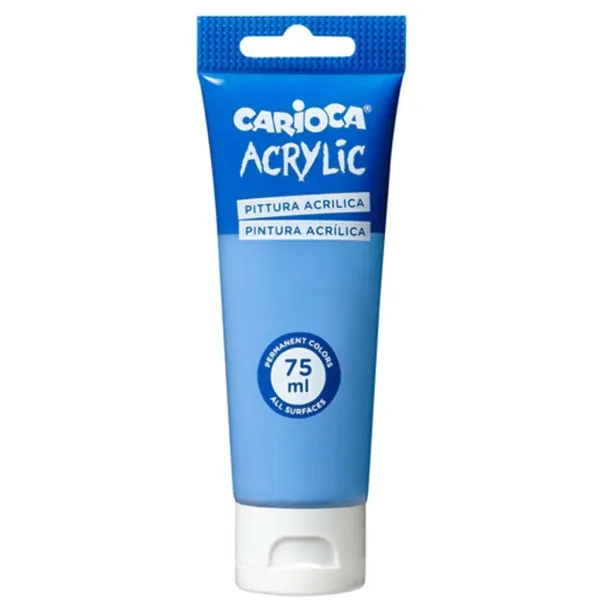 Acrylic 75ml farba akrylowa w kolorze jasnoniebieskim - Carioca zdjęcie 1