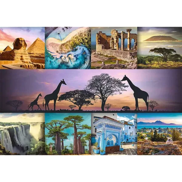 Afrika kolaż – puzzle HQ 1000 elementów – Trefl zdjęcie 2