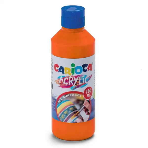 Akrylowa farba 250 ml w kolorze pomarańczowym – Carioca zdjęcie 1