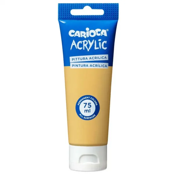 Akrylowa farba 75 ml w kolorze złotym - Carioca zdjęcie 1