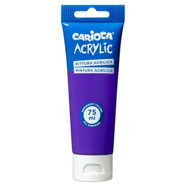 Akrylowa farba 75ml w kolorze fioletowym - Carioca zdjęcie 1