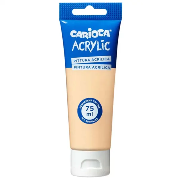Akrylowa farba 75ml w kolorze łososiowego różu - Carioca zdjęcie 1