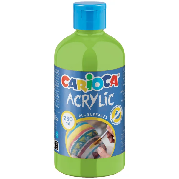 Akrylowa farba w kolorze zielonym, 250 ml - Carioca zdjęcie 1