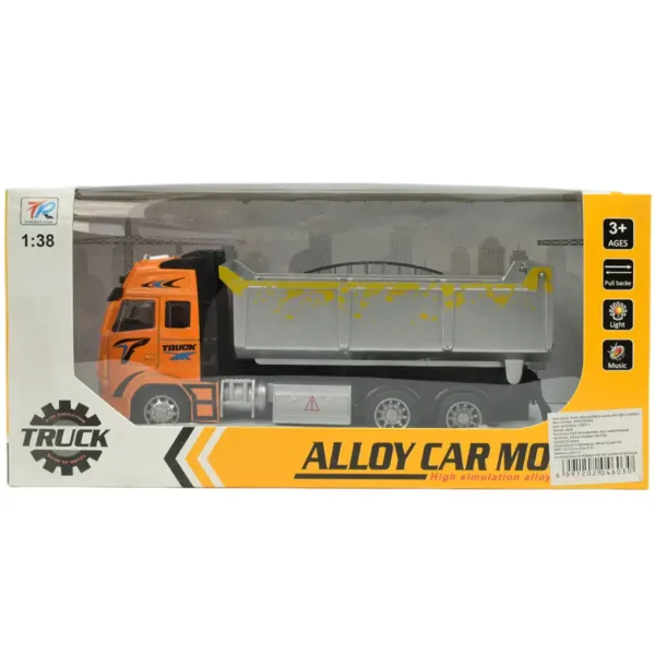 Alloy Car: Wywrotka z napędem sprężynowym z światłem i dźwiękiem 19 cm zdjęcie 5