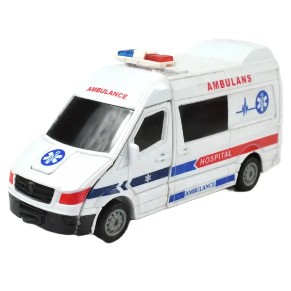 Ambulans: Karetka zmieniająca się w robota, dwa rodzaje, 13 cm zdjęcie 2