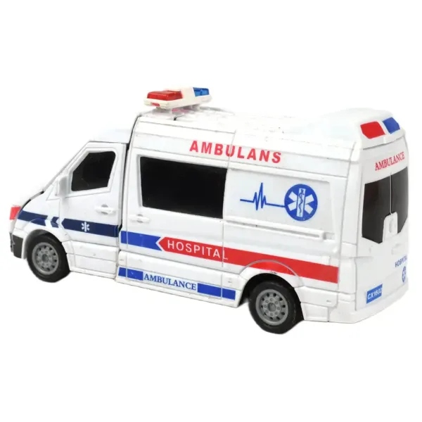 Ambulans: Karetka zmieniająca się w robota, dwa rodzaje, 13 cm zdjęcie 3