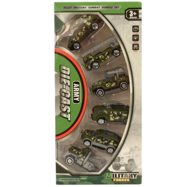Army Die-Cast: Wojskowy zestaw 6 małych samochodzików zdjęcie 3