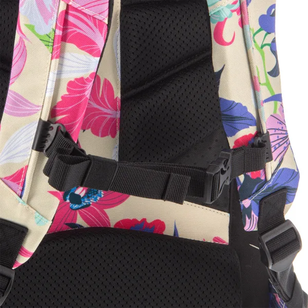 Ars Una: Beach flowers kwiecisty ergonomiczny plecak szkolny, plecak 33x45x24 cm zdjęcie 4