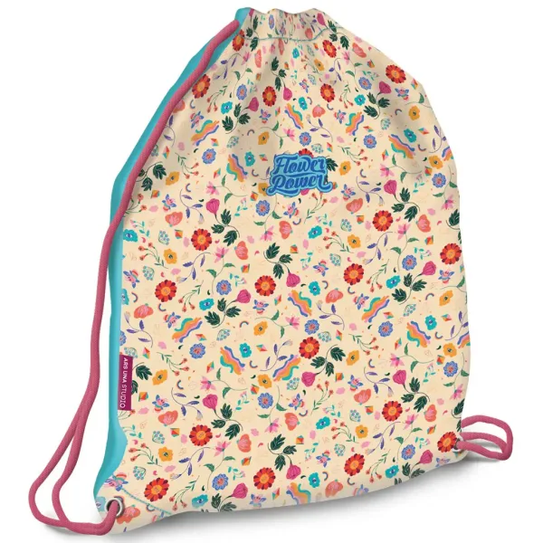 Ars Una: Flower Power worek na buty, worek sportowy 32x42cm zdjęcie 1