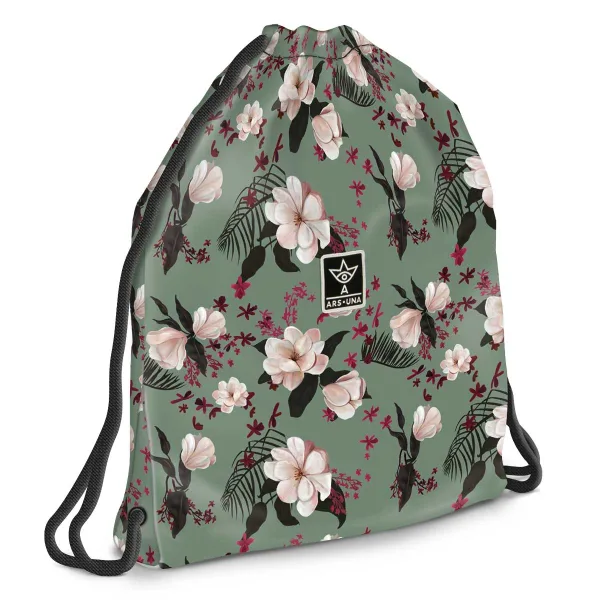 Ars Una: Flowery Green worek gimnastyczny dla nastolatków, torba sportowa 37,5 x 46 cm zdjęcie 1