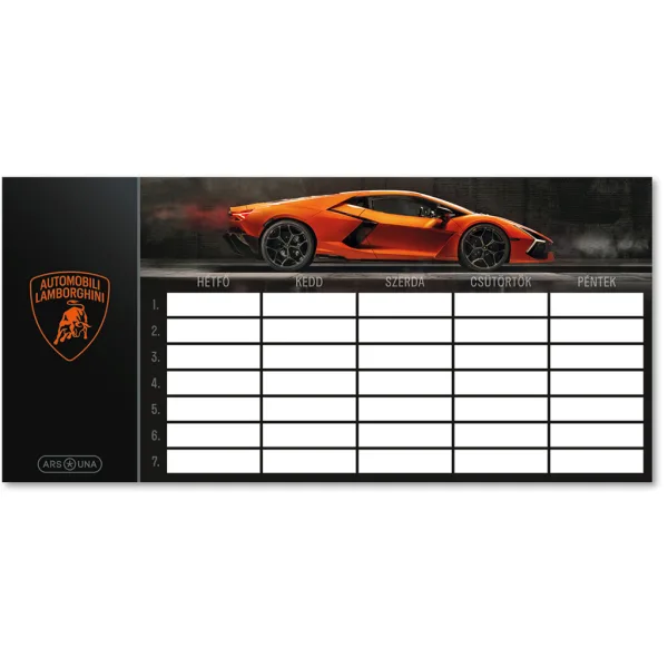 Ars Una: Jednolistowy, dwustronny plan lekcji Lamborghini Aventador zdjęcie 1