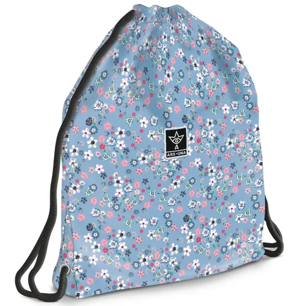 Ars Una: Pearl Blossom Blue kwiecisty worek sportowy dla nastolatków, worek na buty 37,5x46 cm zdjęcie 1